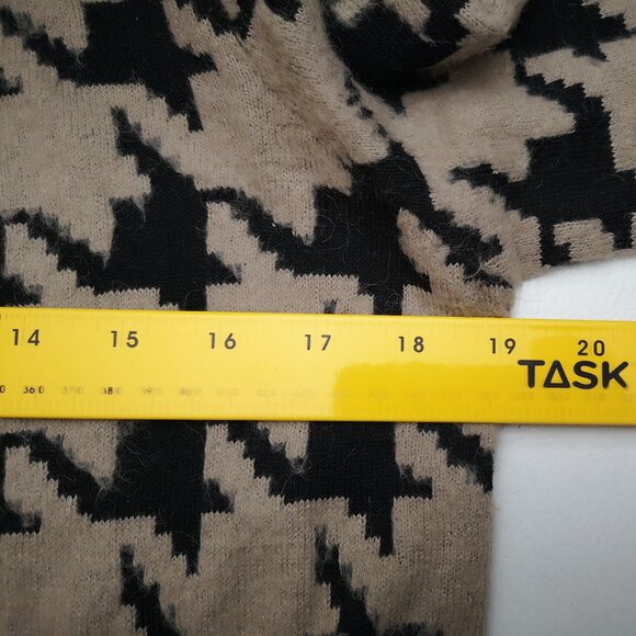 Ann Taylor Petite Ladies Size Small Petite Black & Tan Patterned Open Cardigan - Picture 7 of 9